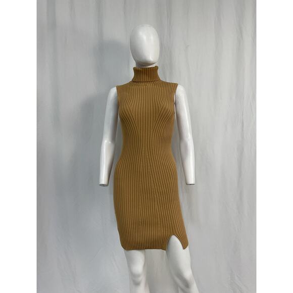 Staud 'Callum' Tan Viscose Dress Size S - Picture 2 of 5